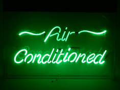 air conditioned neon sign
