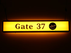 airport gate sign for hire