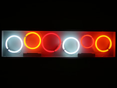 bubbles multicoloured neon sign