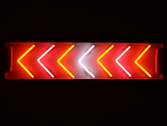 disco arrows neon hire sign