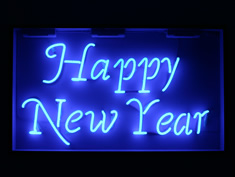 happy new year neon sign for hire