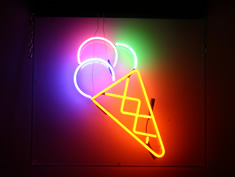 ice ceram cone neon sign