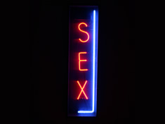 sex neon hire sign