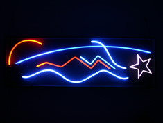 shooting star neon sign