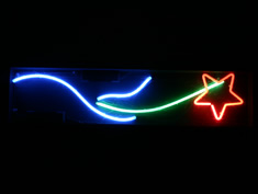 shooting star neon sign