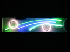 water abstract neon sign