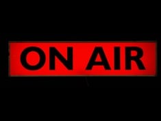On Air lightbox sign to hire